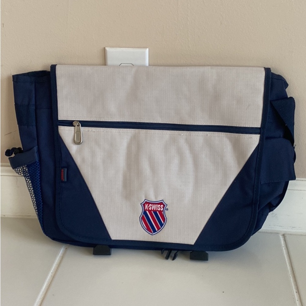 K Swiss Laptop Bag, MESSENGER BAG Large Navy Blue